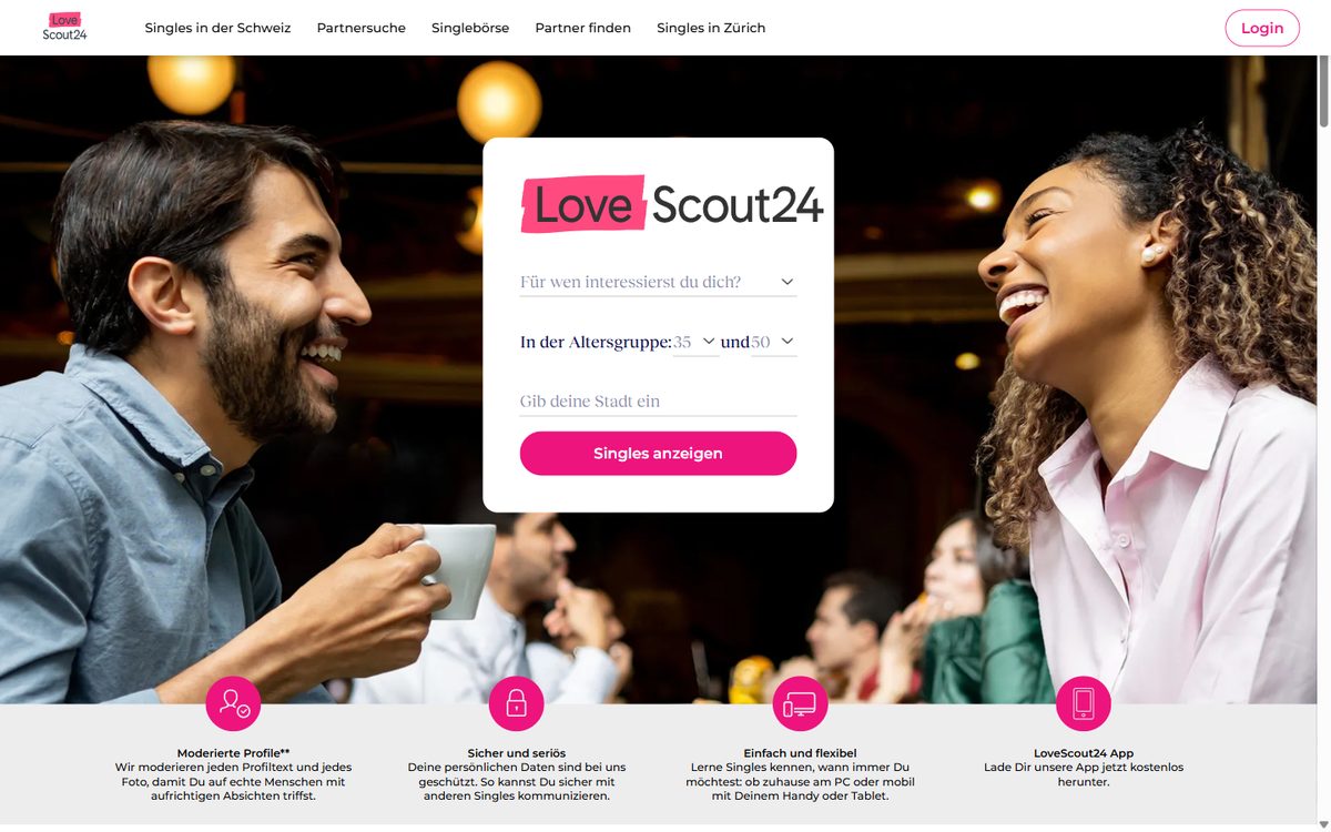 Startseite von LoveScout24